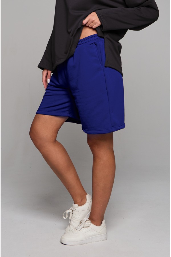  Long shorts bermudas royal blue color XS-38-40-Woman-(Женский)    Васильковые шорты оверсайз удлиненные (бермуды) унисекс 