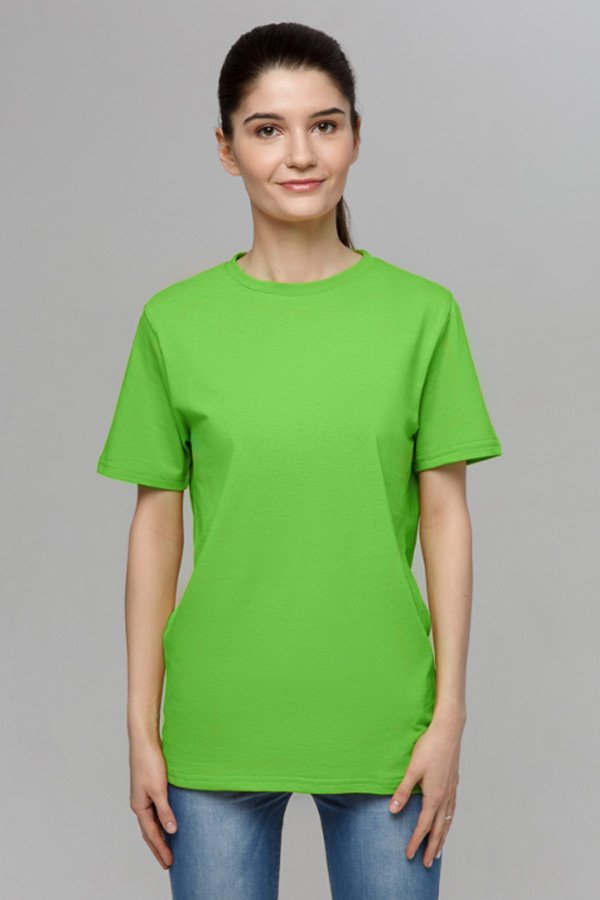  light green t-shirt unisex L-44-46-Woman-(Женский)    Футболка унисекс салатовая женская 