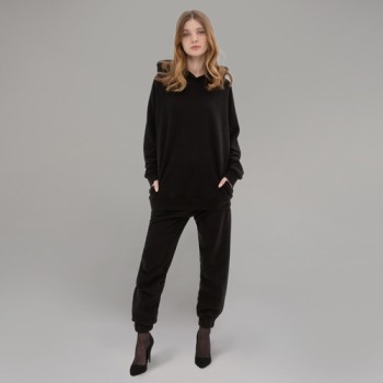 Демисезонный спортивный костюм худи реглан и брюки без начеса (петельный)