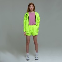 Летний спортивный костюм женский: худи на молнии и шорты