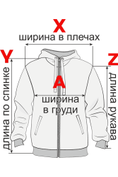 Размеры - Premium Zip-hoodie  