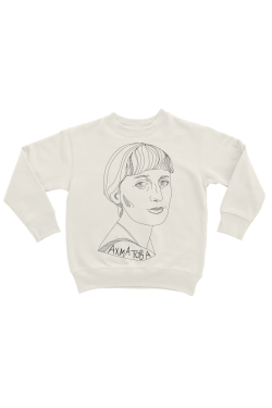 Свитшот, худи, футболка или шоппер с портретом Анны Ахматовой (Минимализм)