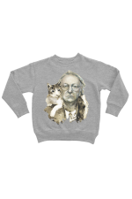 Худи, свитшот, футболка или шоппер с портретом Иосифа Бродского (с котом)