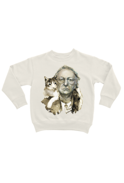 Худи, свитшот, футболка или шоппер с портретом Иосифа Бродского (с котом)
