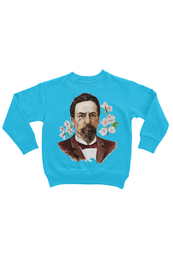 Толстовка, футболка, свитшот или шоппер с портретом Антона Чехова