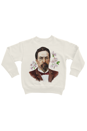 Толстовка, футболка, свитшот или шоппер с портретом Антона Чехова