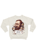  Худи, свитшот, футболка с портретом и цитатой Ф.М. Достоевского "Если хочешь победить весь мир победи себя"