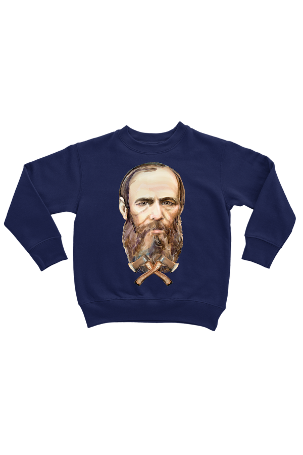 Худи, свитшот, футболка или шоппер с портретом Ф.М. Достоевского с топорами