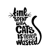  Худи, свитшот, футболка с котом Time spent with cats never wasted