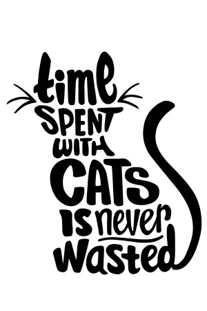  Худи, свитшот, футболка с котом Time spent with cats never wasted