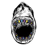  Худи худи с принтом Акула, свитшот с принтом Акула, футболка с принтом  Акула