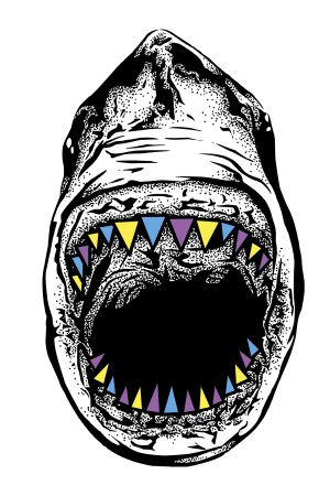  Худи худи с принтом Акула, свитшот с принтом Акула, футболка с принтом  Акула