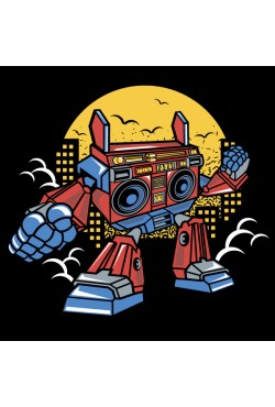  Худи с роботом, свитшот с роботом, футболка с принтом Boombox Robot