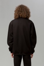 Бомбер на молнии премиум черный мужской   Магазин Толстовок Бомбер на молнии премиум мужской