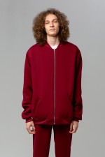Бомбер на молнии премиум бордовый мужской   Магазин Толстовок Бомбер на молнии премиум мужской