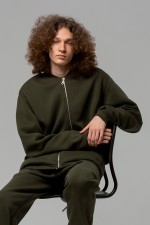 бомбер хаки темно зеленый