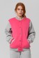 Бомбер-толстовка Женская Розовая   Магазин Толстовок Колледж куртки женские на кнопках классические
