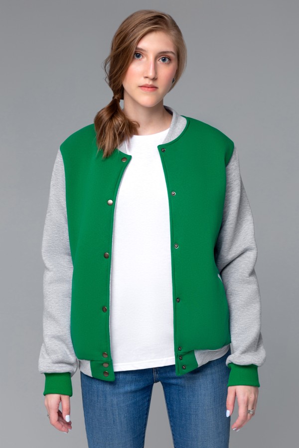  Green-Gray Bomber M-44-Teenage    Колледж куртка зеленая подростковая 