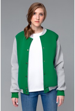 Колледж куртка зеленая женская (подростковая)