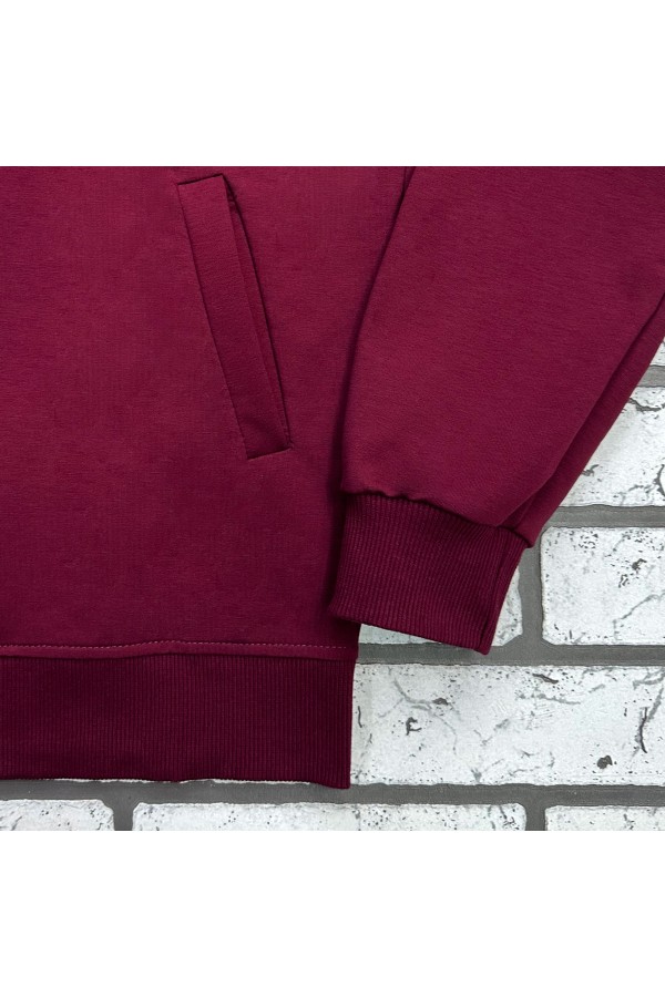 Женская бордовая олимпийка летняя   Магазин Толстовок Женские Олимпийки на лето из тонкого трикотажа 240гр/м.кв 