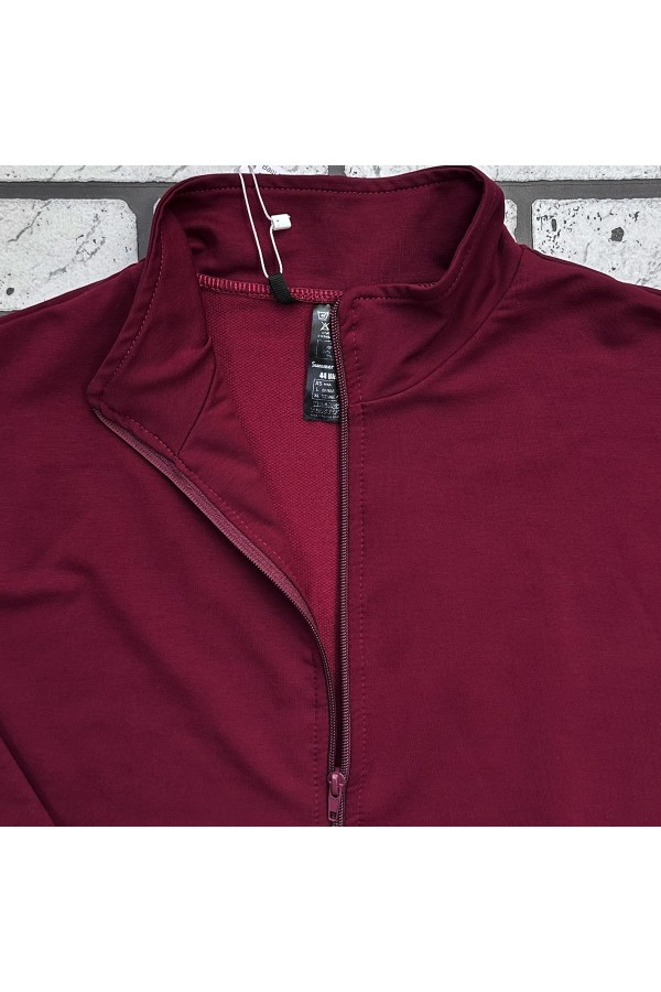 Женская бордовая олимпийка летняя   Магазин Толстовок Женские Олимпийки на лето из тонкого трикотажа 240гр/м.кв 