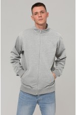  grey melange ZIP-Olympic sweatshirt man for summer XS-44-Unisex-(Мужской)    Мужская олимпийка серый-меланж на лето 