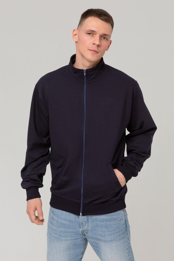  Navy Olympic sweatshirt man summer M-48-Unisex-(Мужской)    Мужская темно-синяя олимпийка летняя 