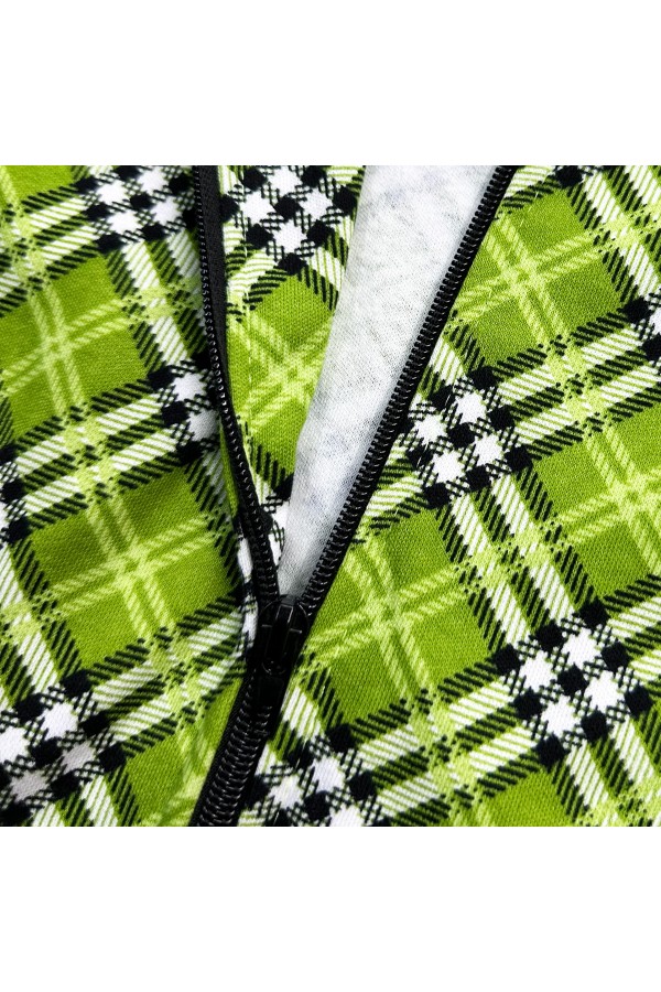 Мужская олимпийка на молнии  Тартан салатовая летняя   Магазин Толстовок Мужские Олимпийки Летние на молнии из тонкого трикотажа 240гр/м.кв