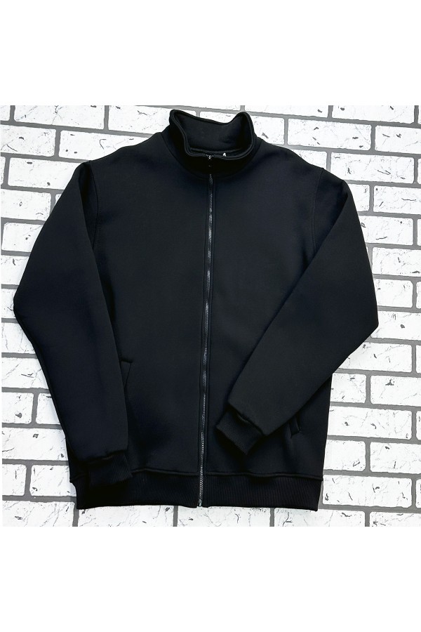 Женская черная олимпийка утепленная   Магазин Толстовок Женские Теплые Олимпийки на молнии из футера на зиму 320гр/м.кв