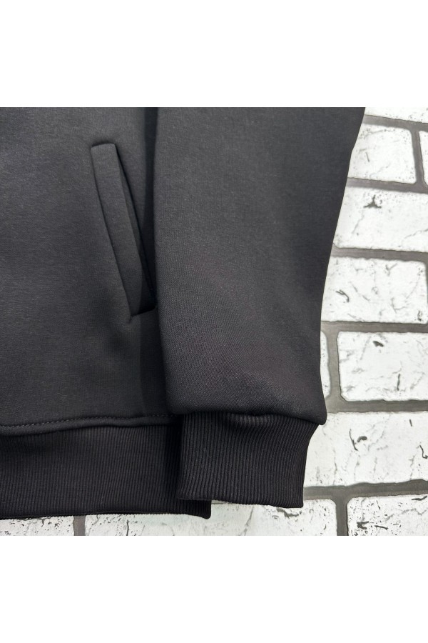 Женская черная олимпийка утепленная   Магазин Толстовок Женские Теплые Олимпийки на молнии из футера на зиму 320гр/м.кв