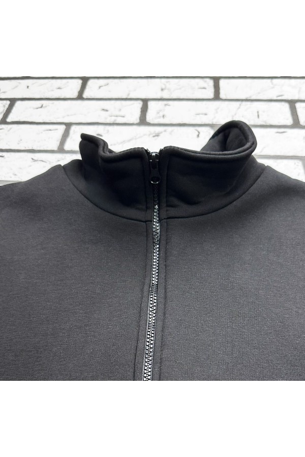 Женская черная олимпийка утепленная   Магазин Толстовок Женские Теплые Олимпийки на молнии из футера на зиму 320гр/м.кв