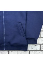 Мужская темно-синяя олимпийка утепленная   Магазин Толстовок Мужские Теплые Олимпийки на молнии из футера на зиму 320гр/м.кв 