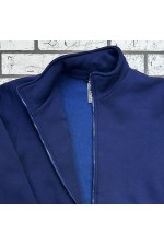 Мужская темно-синяя олимпийка утепленная   Магазин Толстовок Мужские Теплые Олимпийки на молнии из футера на зиму 320гр/м.кв 