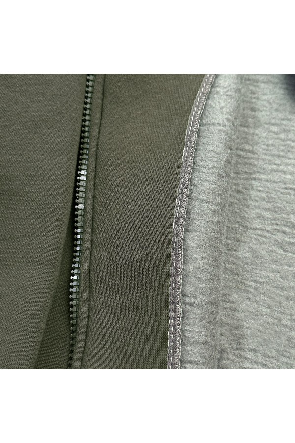 Мужская олимпийка утепленная хаки   Магазин Толстовок Мужские Теплые Олимпийки на молнии из футера на зиму 320гр/м.кв 