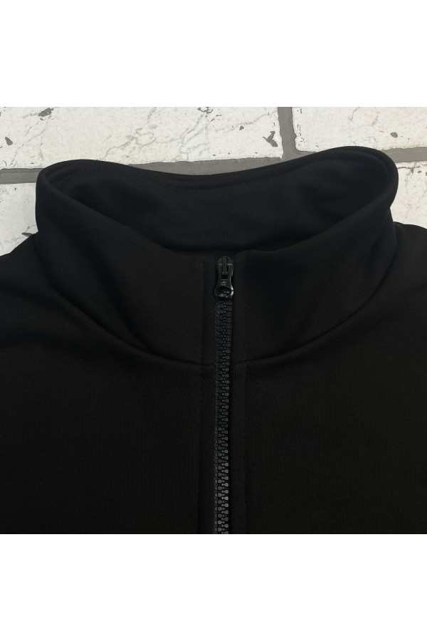 Мужская олимпийка на молнии черная плотная демисезонная без начеса   Магазин Толстовок Мужские олимпийки на демисезон из футера 3-нитка без начеса