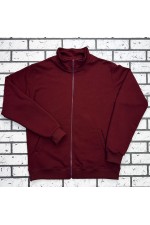 Мужская олимпийка на молнии бордовая плотная демисезонная без начеса   Магазин Толстовок Все худи толстовки свитшоты больших размеров