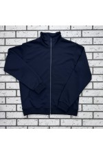 Мужская олимпийка на молнии темно-синяя плотная демисезонная без начеса   Магазин Толстовок Мужские олимпийки на демисезон из футера 3-нитка без начеса