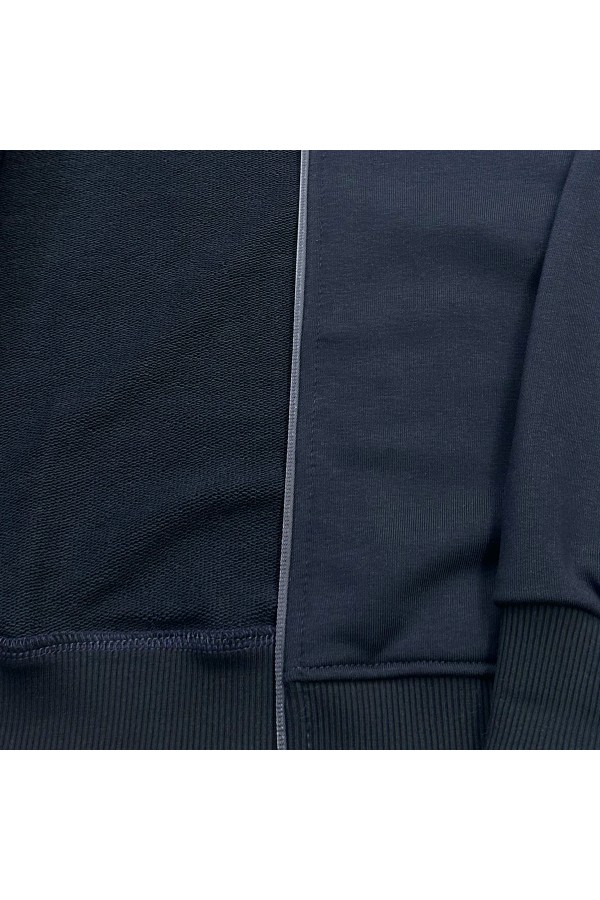 Мужская олимпийка на молнии темно-синяя плотная демисезонная без начеса   Магазин Толстовок Мужские олимпийки на демисезон из футера 3-нитка без начеса