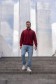 Мужской бордовый пуловер - свитшот с укороченной молнией теплый   Магазин Толстовок Пуловер премиум мужской | Premium pullover man