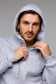 Мужская премиум серый меланж худи на молнии   Магазин Толстовок Premium Zip-hoodie  