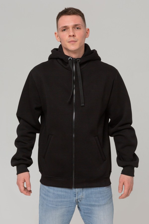 Мужская премиум черная худи на молнии   Магазин Толстовок Premium Zip-hoodie  