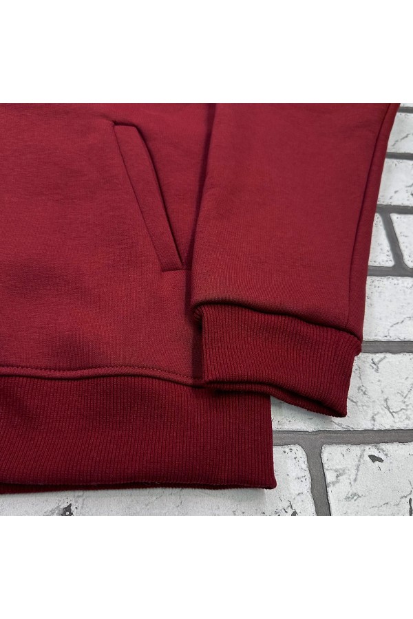 Мужская премиум бордовая худи на молнии   Магазин Толстовок Зип худи мужские премиум