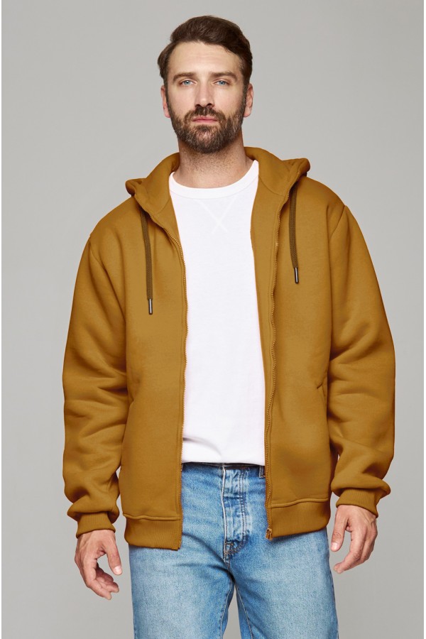  Premium zip-hoodie camel XS-44-Unisex-(Мужской)    Мужская худи премиум кэмэл на молнии 