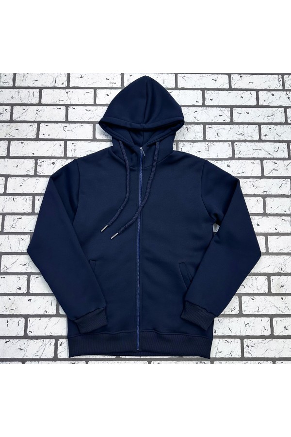 Мужская премиум темно-синяя худи на молнии   Магазин Толстовок Зип худи мужские премиум