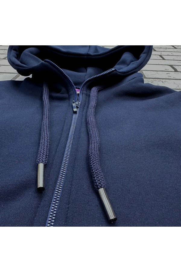 Мужская премиум темно-синяя худи на молнии   Магазин Толстовок Зип худи мужские премиум