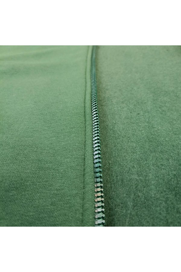 Темно-зеленая худи на молнии женская премиум   Магазин Толстовок Зип худи женское премиум