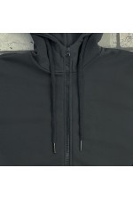 Мужская премиум графитовая худи на молнии без начеса 320 гр/м   Магазин Толстовок Premium Zip Hoodie без начеса на петле мужские