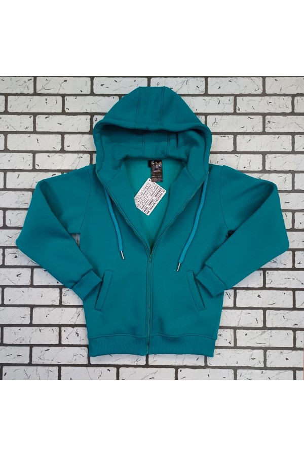 Мужская худи изумрудная премиум на молнии   Магазин Толстовок Зип худи мужские премиум