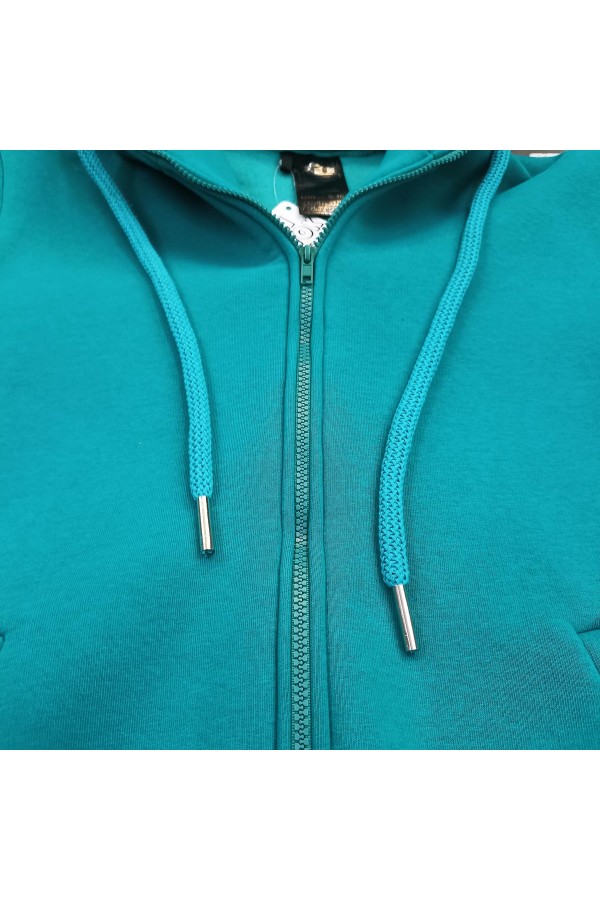 Мужская худи изумрудная премиум на молнии   Магазин Толстовок Зип худи мужские премиум