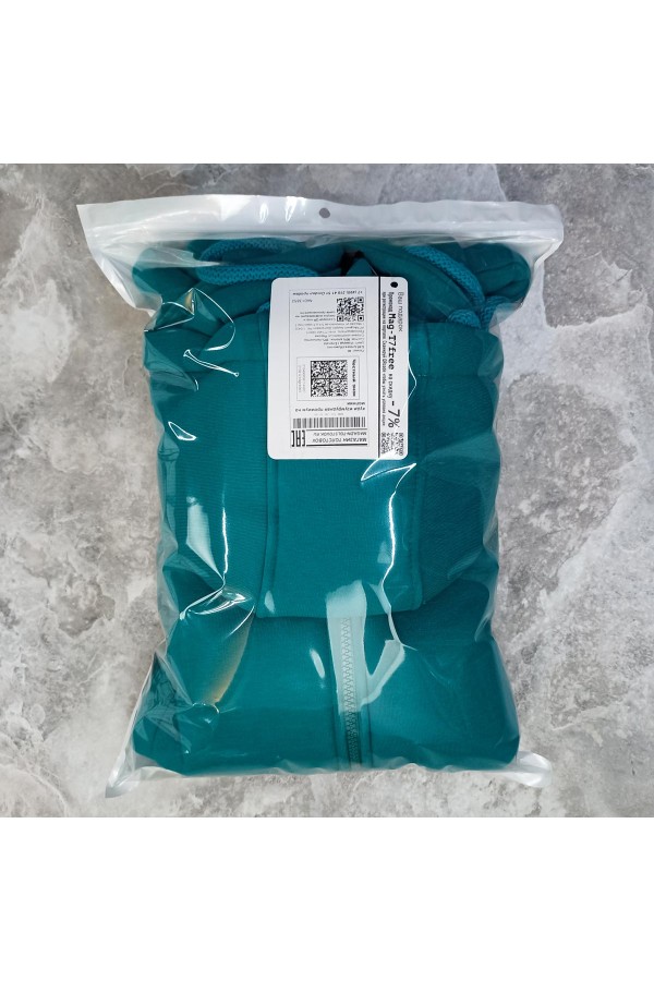 Мужская худи изумрудная премиум на молнии   Магазин Толстовок Зип худи мужские премиум